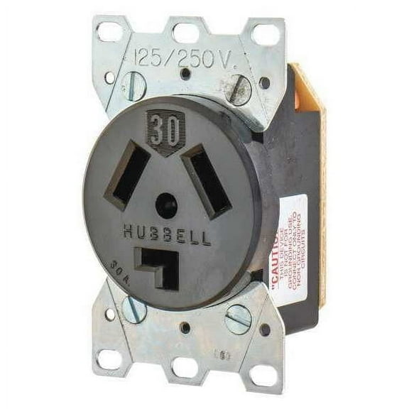 Bryant Receptacle,30A,2.0 HP,3 Poles,3 Wires 9303