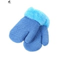 thumbnail image 3 of PULLIMORE Winter Warm Mitten Gloves for Baby Kids Fleece Lined Toddler Boys Girl Snow Glove (Blue), 3 of 6