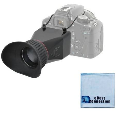 Lcd Viewfinder Extender Elite Series 3.4x Magnification Adjustable Lock-In-Place LCD Viewfinder for Cameras, Fits on Most 3
