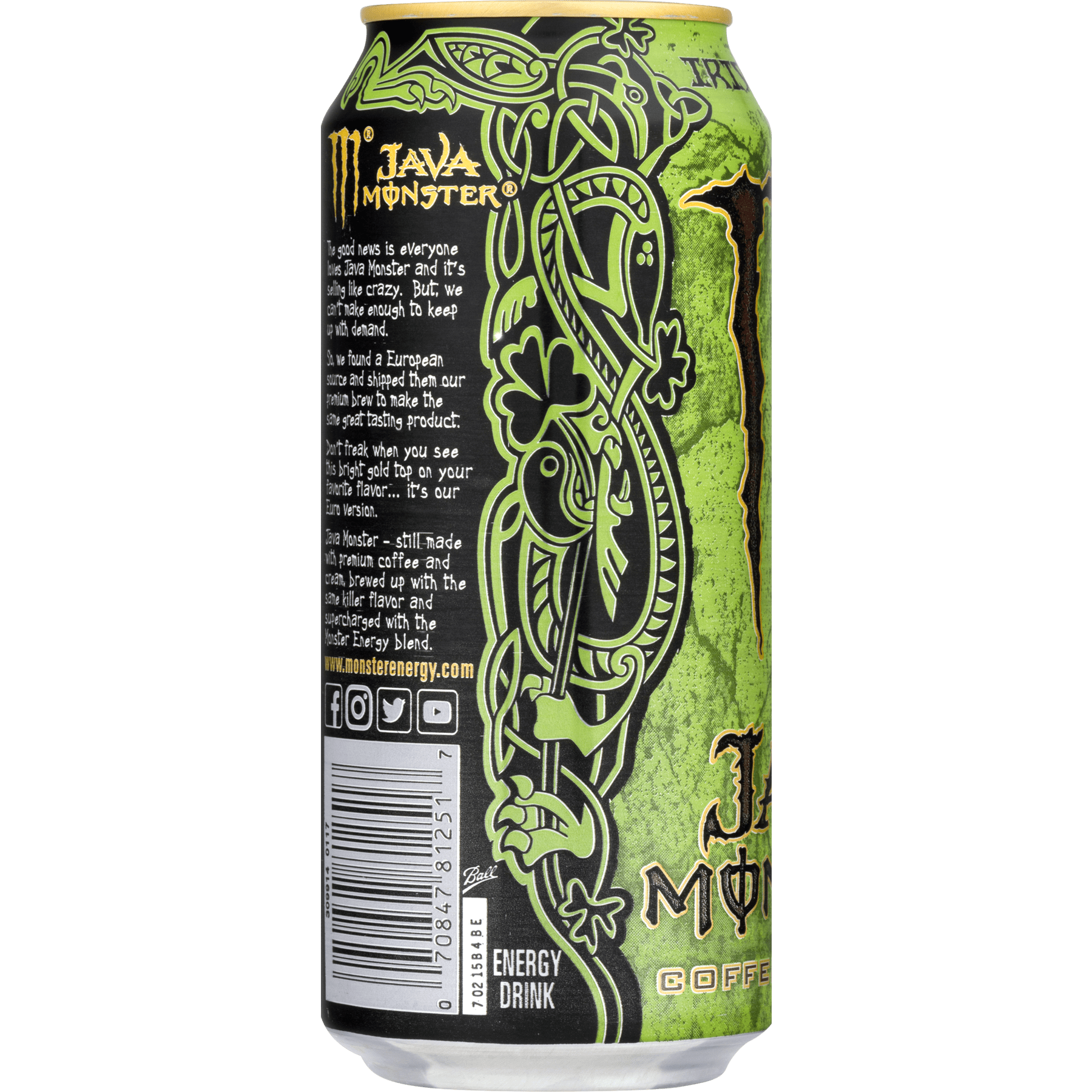 Monster Java Irish Blend， Coffee + Energy Drink， 15oz モンスターアイリッシュ12本セット Monster Energy - Brandclub - Monster Java Irish Blend Energy Drink