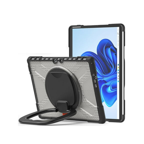 Surface Pro 8 Case, Heavy Duty Shockproof Protective Cover with Pencil Holder / Hand Strap / Rotatable Kickstand Compatible with Type Cover Keyboard for 13 inch Microsoft Surface Pro 8 2021