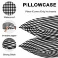 thumbnail image 4 of Black White Plaid Outdoor Pillow Covers 20x12 Inch Lumbar Pillow Covers Set of 2 Waterproof Decorative Throw Pillow Cases Modern Simple Buffalo Check Gingham Cushion Covers for Patio Furniture Garden, 4 of 8