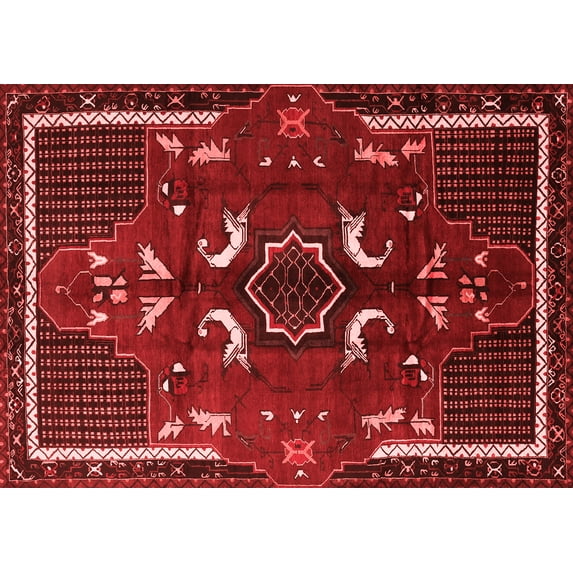 Ahgly Company Indoor Rectangle Persian Red Traditional Area Rugs, 7' x 9'