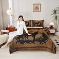 thumbnail image 4 of Feelyou Moose Elk Deer Bedding Comforter Set for Kid, Pine Tree Botanical Twin Comforter Sets, Farmhouse Animals Theme Reversible Bedding Set, Super Cozy Room Decor, 2-Piece, 4 of 8