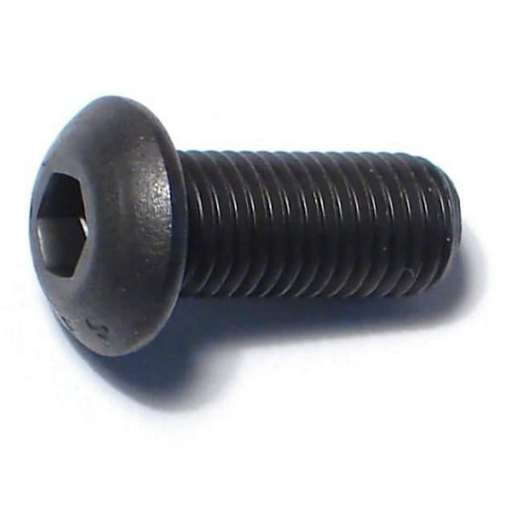 5/16"-24 x 3/4" Plain Steel Fine Thread Button Head Socket Cap Screws (8 pcs.)