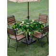 thumbnail image 3 of Outdoor Tablecloth with Umbrella Hole and Zipper, St. Patrick's Day Square Table Cloth 60x60 Inch Waterproof Tablecloth, Lucky Shamrocks Spring Leaves Plants Picnic Table Cover for Patio Camping, 3 of 7