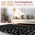 thumbnail image 2 of ODIKA 4'x6' Machine Washable Non-Slip Area Rug, Hexagonal Honeycomb with Minimalist Clean Lines High Traffic Rug, Black, 457776, 2 of 7