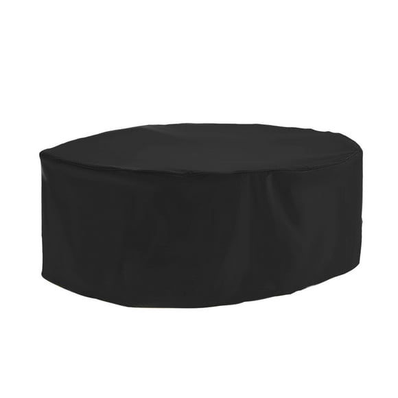 Cubierta a prueba de polvo para mesa redonda y sillas Unique Bargains 1 pieza negra