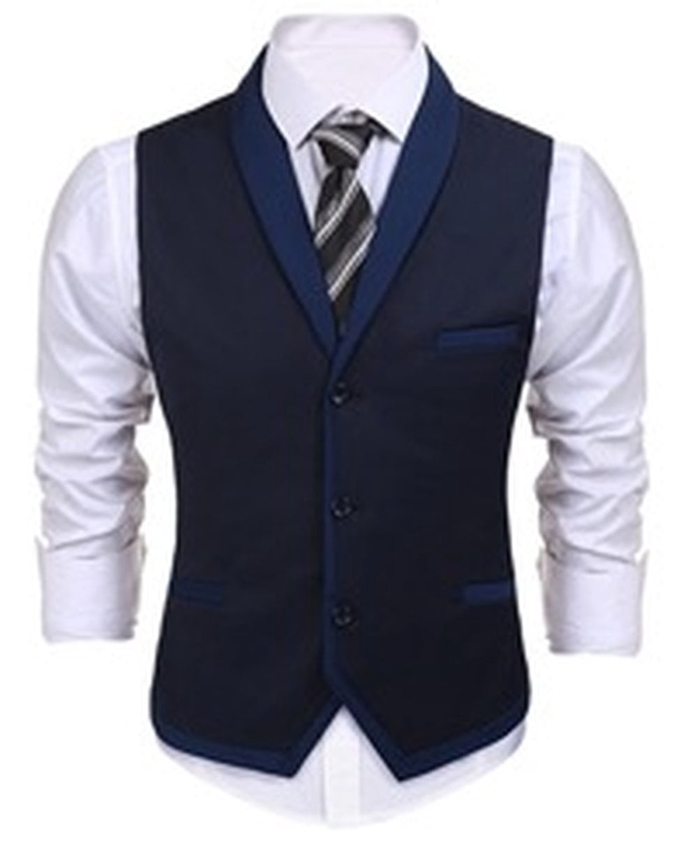 Slim Fit Men Suit Vest Sleeveless Dress 