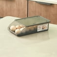 thumbnail image 4 of Vrorvz Auto Rolling Egg Holder for Refrigerator with 2 Layer Stacked Tray Design Clear Plastic Dispenser Fridge Storage Container with Removable Lid for Kitchen and Restaurant Use, 4 of 8