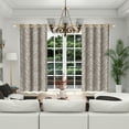 thumbnail image 6 of Lfeey Striped Abstract Blackout Curtains, Zebra Print Brown Room Privacy Drapes, 52x96 inch, 2 Panels, 6 of 6