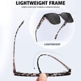 thumbnail image 5 of Women's Trendy Large Square Polarized Fit-over Sunglasses Leopard, 5 of 6