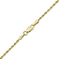 thumbnail image 2 of 10K Yellow Gold Solid Diamond Cut Rope Chain Bracelet (1.5mm, 7.5"), 2 of 3