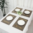 thumbnail image 7 of REGALWOVEN Placemats Set of 8, Vinyl  Placemats for Kitchen Dining Table Decor Washable Heat Resistant Table Placemats Wipeable Table Mat Brown 18*12in, 7 of 7