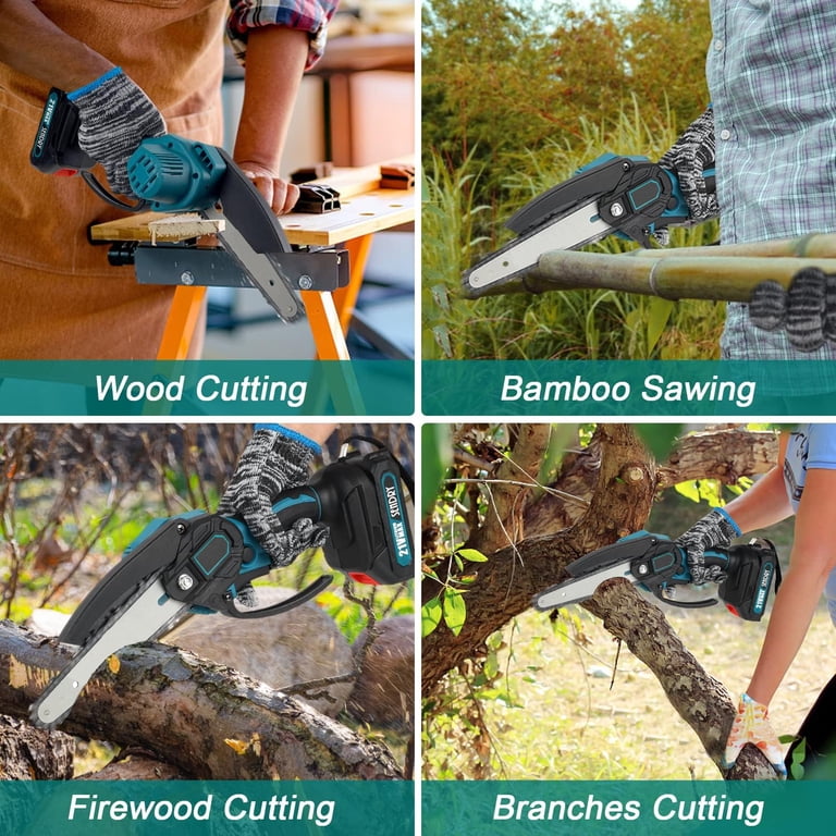 VIOLEWORKS 8-inch Wireless Chainsaw, Rechargeable 2.0Ah Battery