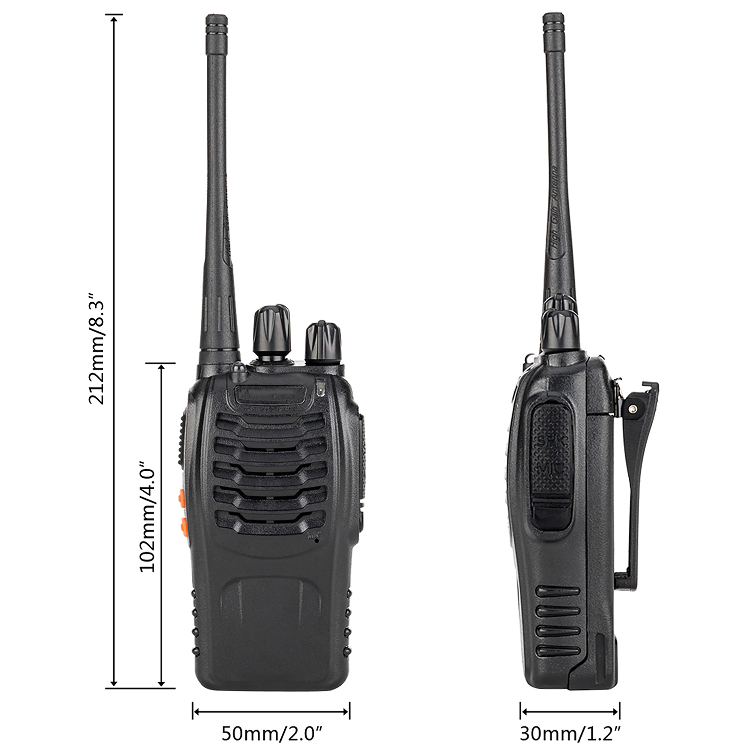 Baofeng Long Range Two Way Radios 10 Pack Walkie Talkies with Earpiece UHF Handheld Rechargeable BF-888s Walkie Talkie for Adults or Kids Li-ion Batte - 2