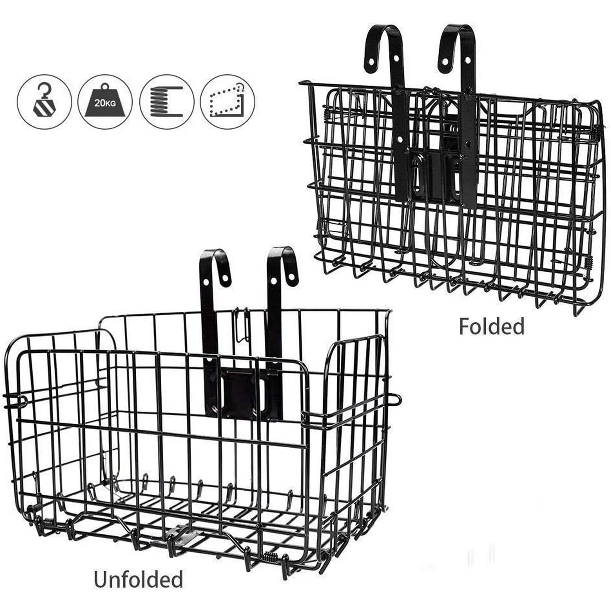 Porte-bagages Vélo Robuste Panier Vélo Arrière Milageto - Porte-Bagages Métallique 29x22.5x26cm Panier Camping Randonnée