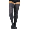 thumbnail image 5 of ToBeInStyle Women's Basic Rib Knit Thigh Highs - Grey, 5 of 7