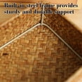 thumbnail image 6 of ChicYu 1pc Woven Storage Box Seagrass Rattan Box Wicker Baskets with Handle Storage Basket Vintage Vanity Fruit Trays Fruit Decor Hand-woven, 6 of 8