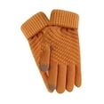 thumbnail image 4 of Winter Touchscreen Gloves Men Women Warm Lined Knit Texting Gloves with Elastic Wrist, Cold Weather Phone Compatible Gloves for Outdoor Use, 4 of 5