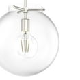 thumbnail image 4 of Hunter - Sacha 1-light Brushed Nickel, Medium Size Pendant Light, Dimmable, Modern Style, Globe Shaped, for Bedrooms, Dining, Living Rooms - 19661, 4 of 7