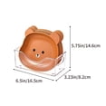 thumbnail image 2 of Nkmbld 8Pcs Reusable Lightweight Teddy Bear Dessert Plate Durable Household Dining Table Spit Bones Plates Suitable for Restaurant Kitchen and Camping, Brown, 2 of 8