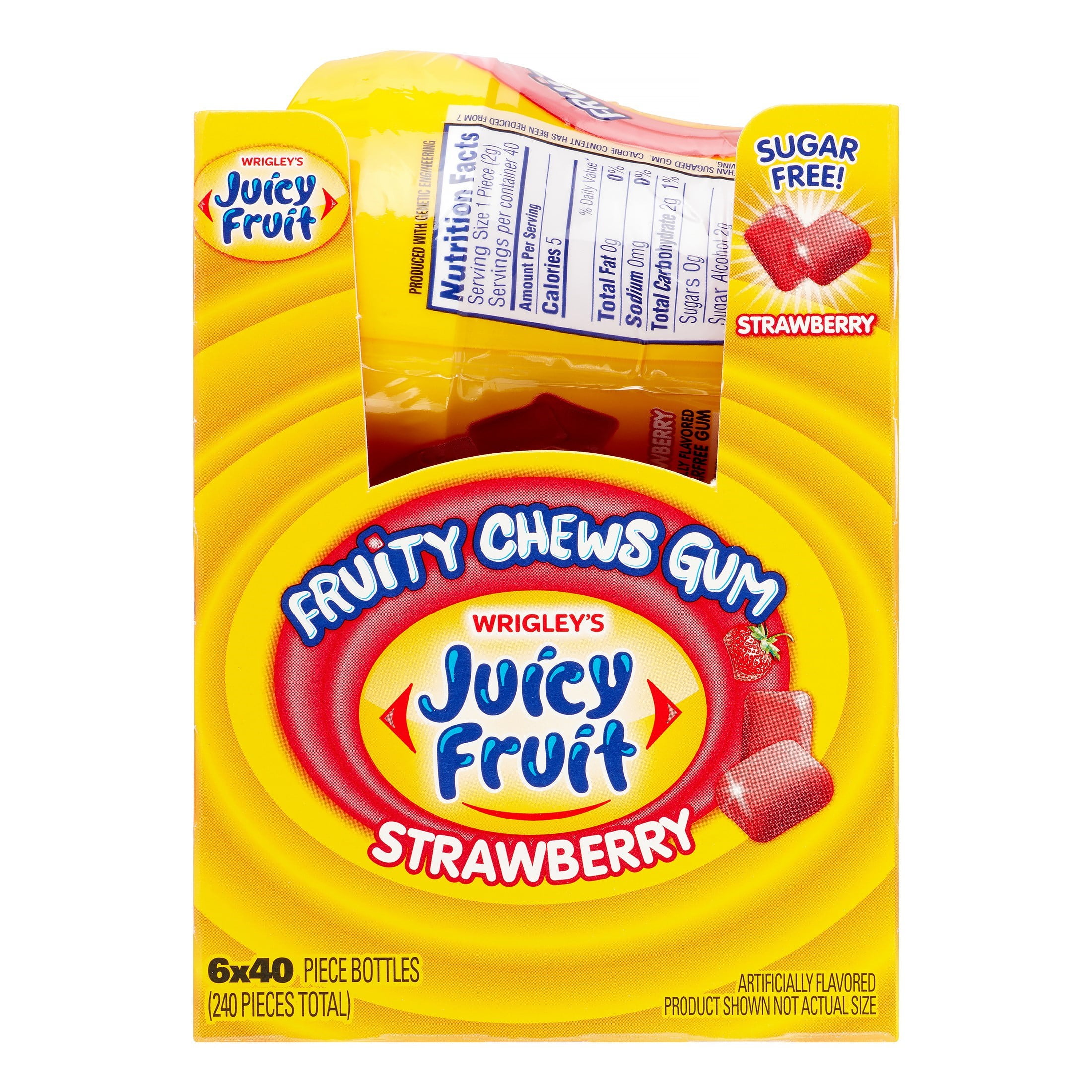 JUICY FRUIT FRUITY CHEWS STRAWBERRY 40PC 4CT 4/CS