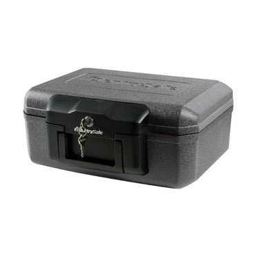 SentrySafe 1200 Fire-Resistant Box Safe with Key Lock 0.18 Cu. ft., Black