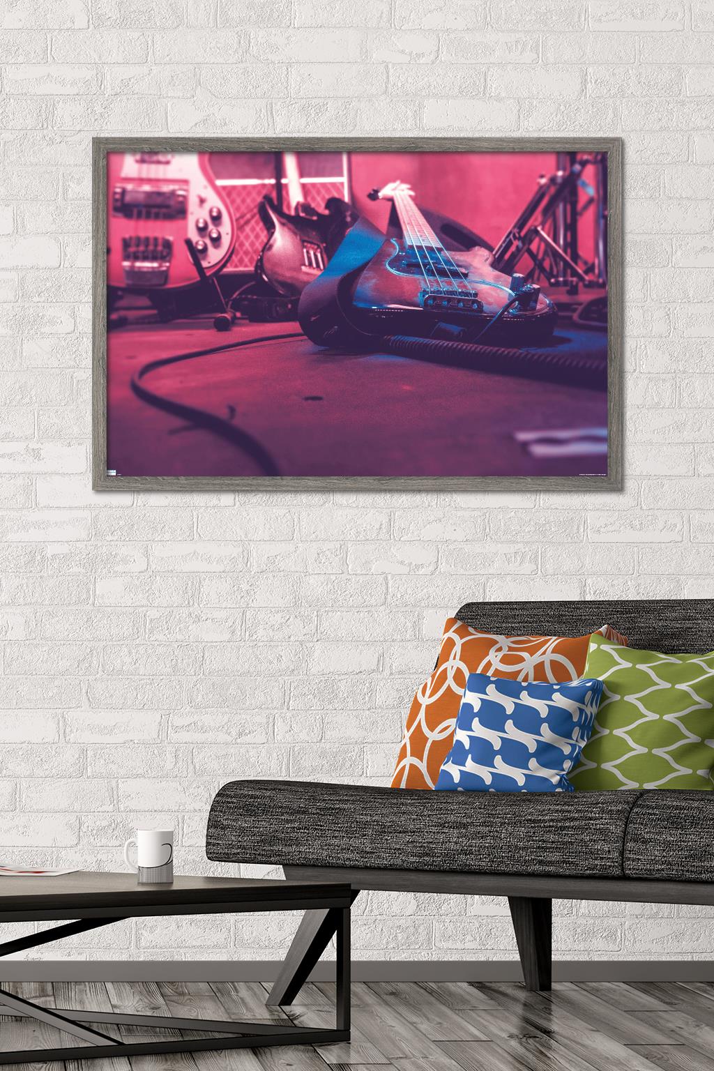 Guitar Close-Up Wall Poster, 22.375" x 34" Framed