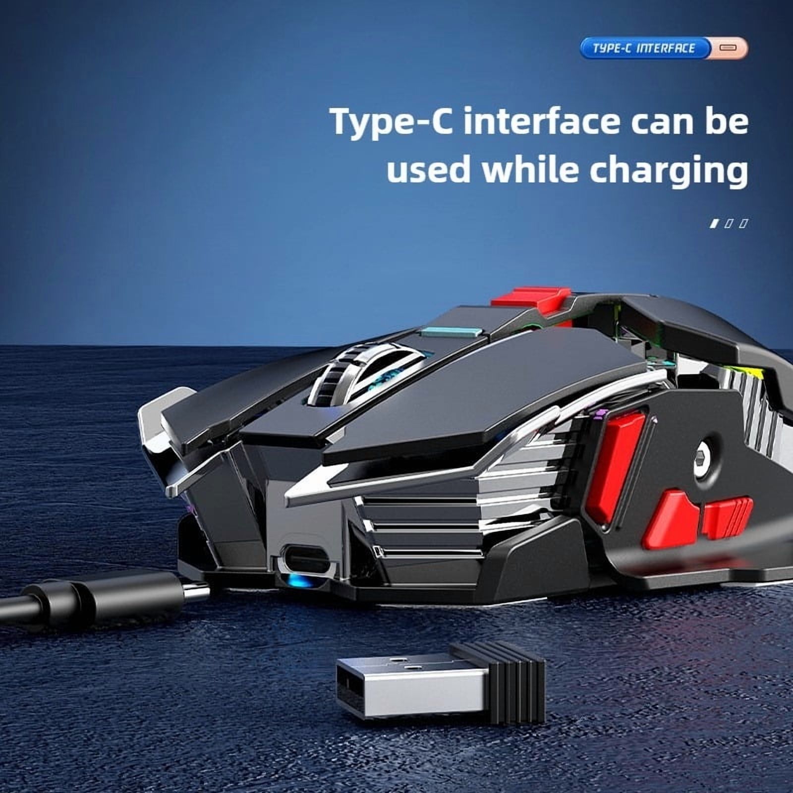 2025 New SC300 Wireless 2.4G Gaming Mouse RGB 3200dpi Rechargeable Silent Mechanical E-sports Mouse for Desktop Computer Laptop