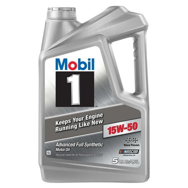 Mobil 1 Advanced Full Synthetic Motor Oil 15W50, 5 Quart