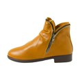 thumbnail image 6 of GUOBIOZIY Women's Ankle Boots, Soft Design Heel Fashion Short Slip on Zipper Boots (Yellow,8.5), 6 of 6