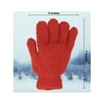 thumbnail image 2 of Men's Women's Warm Winter Fuzzy Cozy Gloves, Red, 2 of 4