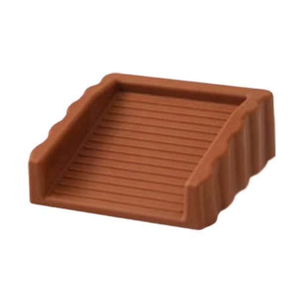Tope de puerta, soporte para puerta, fácil de usar, protector de pared versátil para la parte inferior de la puerta Marrón