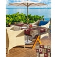 thumbnail image 5 of Outdoor Tablecloth with Umbrella Hole for Patio/Picnic/Party/Camping, Texas Star Farm Waterproof Table Cloth Rectangle Table Cover Washable, Country Wood Grain Vintage Western 60"x 102", 5 of 7