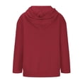 thumbnail image 5 of Emitonse Toddler Boys Sweatshirts Girls Hoodie Cute Hooded Sweatshirt With Pocket Baggy Kids Pullover Winter Back To School Clothes Teens Wine,Size 15-16 Years, 5 of 9