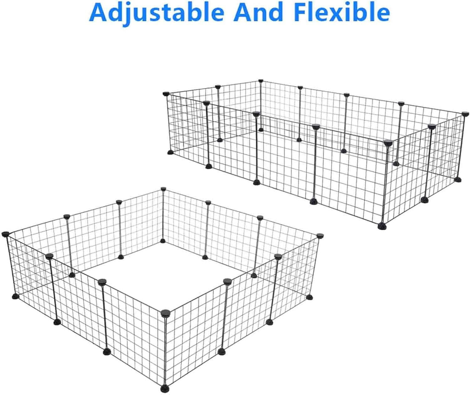 Pet Playpen Portable Small Animals Playpen, Customizable Shape Pet Fence Yard Fence for Guinea Pigs, Bunny, Ferrets, Mice, Hamsters, Hedgehogs, Puppies, Turtles-12 Panels