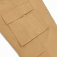 thumbnail image 4 of Stamzod Khaki Pants Mens Solid Color Elastic Waist Work Pants with Pocket Casual Drawstring Cargo Pants for Men Yellow-4 XXL, 4 of 9