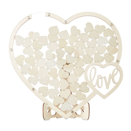 Wooden Heart Drop Box Guest Book, 15.75", by Way To Celebrate