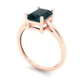 thumbnail image 2 of Clara Pucci 14K Rose Gold 2ct LondonBlueTopaz Solitaire Ring for Women, 2 of 8