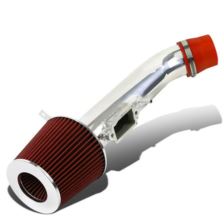 For 1998 to 2000 GS300 2JZ Aluminum Short Ram Intake Induction Pipe+Red Air Filter