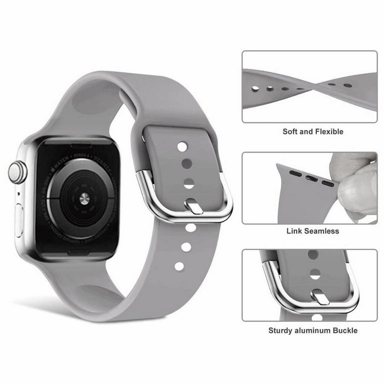 Comfy Sport Band Watch Strap for Apple Watch 41mm 40mm 38mm Grey