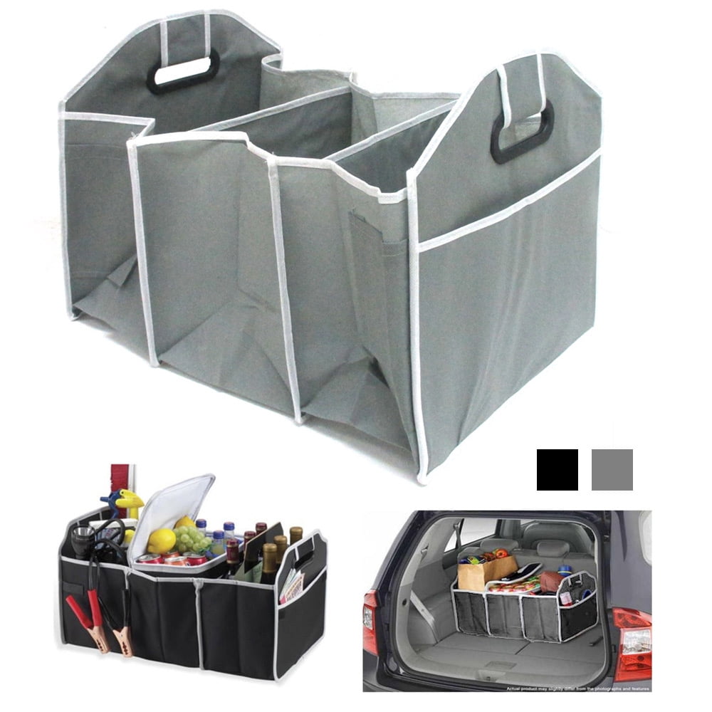 SUV Trunk Portable Organizer Grocery Collapsible Foldup Fabric Storage Container 