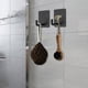 thumbnail image 5 of Ganchos para toallas, ganchos adhesivos para pared, de acero inoxidable, resistentes al agua, para ducha, paquete de 4, 5 of 5