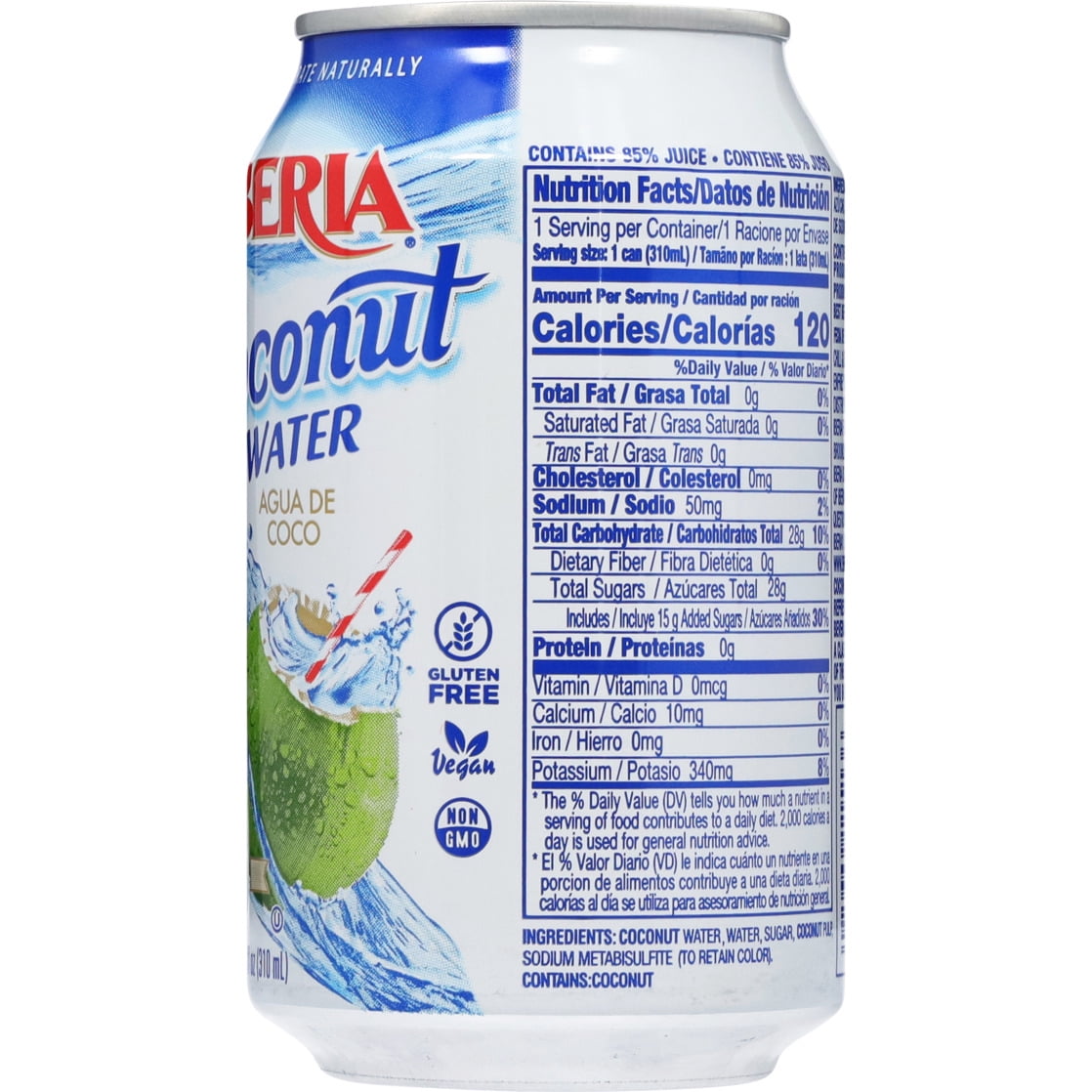 (8 pack) PR Iberia Coconut Water with Pulp 10.5 fl oz
