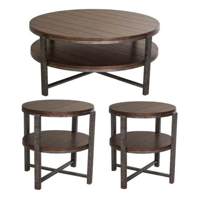 Liberty Furniture Ensemble de Salon 3 Pièces Breckinridge Marron Moyen