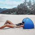 thumbnail image 1 of （blue 80*50*55cm）Full Automatic Mini Tent 2 Seconds Quick Opening Tent Beach Sunshade Head Sunshade Multi-Size Multi-Color Ns2, 1 of 5