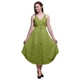thumbnail image 1 of Bimba Imprimé Floral Femmes Midi Plage Robe Strappy Été Station Wear-Large, 1 of 1
