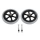 thumbnail image 1 of 2 PCS Wheelchair Wheels Replacement 8 Inch PU Solid Metal Bead Bearing Electric Wheelchair Wheels Gray, 1 of 4