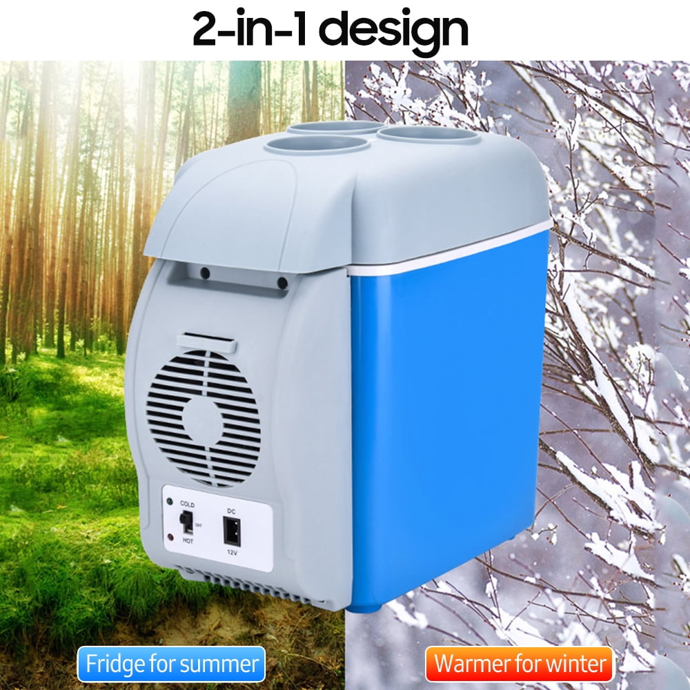 Portable 12V Car Refrigerator 7.5L Mini Portable Car Fridge & Warmer For Road Trip Travel Camping Fishing